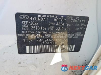 Zdjęcie 12 z 12 samochodu: 2023 HYUNDAI SONATA SE VIN:KMHL24JA5PA275658 - miniatura