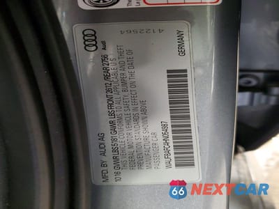Zdjęcie 12 z 12 samochodu: 2017 AUDI A6 PREMIUM VIN:WAUF8AFC4HN054987 - miniatura