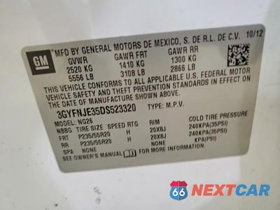 Zdjęcie 13 z 13 samochodu: 2013 CADILLAC SRX PREMIUM COLLECTION VIN:3GYFNJE35DS523320 - miniatura