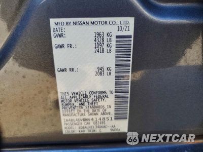 Zdjęcie 12 z 13 samochodu: 2021 NISSAN ALTIMA 2.5 SV VIN:1N4BL4DV8MN414851 - miniatura