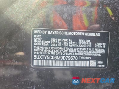 Zdjęcie 14 z 14 samochodu: 2021 BMW X3 XDRIVE30I VIN:5UXTY5C06M9D79670 - miniatura