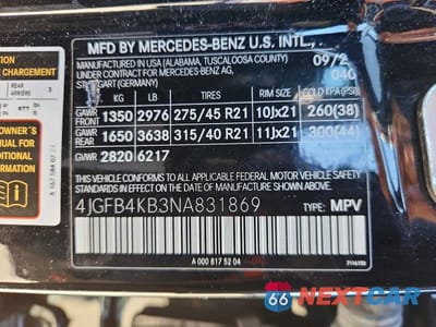 Zdjęcie 13 z 13 samochodu: 2022 MERCEDES-BENZ GLE 350 4MATIC VIN:4JGFB4KB3NA831869 - miniatura