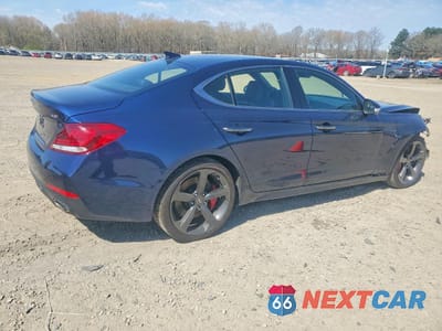 Trzecie zdjęcie samochodu z tyłu: 2019 GENESIS G70 3.3T ADVANCED VIN:KMTG34LE3KU021085 - miniatura