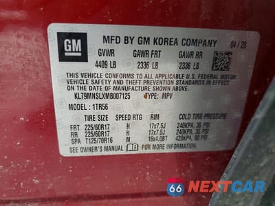 Zdjęcie 12 z 13 samochodu: 2021 CHEVROLET TRAILBLAZER LS VIN:KL79MNSLXMB007125 - miniatura