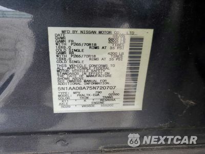 Zdjęcie 14 z 14 samochodu: 2005 NISSAN ARMADA SE VIN:5N1AA08A75N720707 - miniatura