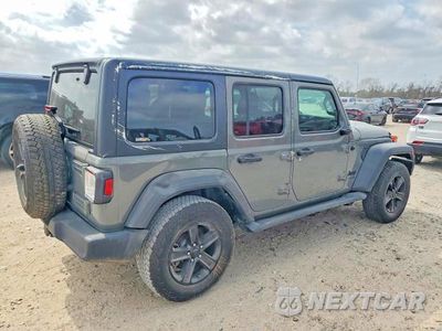 Trzecie zdjęcie samochodu z tyłu: 2021 JEEP WRANGLER UNLIMITED SPORT VIN:1C4HJXDN7MW587105 - miniatura