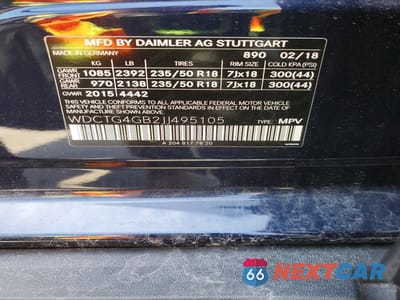 Zdjęcie 14 z 14 samochodu: 2018 MERCEDES-BENZ GLA 250 4MATIC VIN:WDCTG4GB2JJ495105 - miniatura