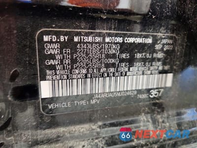 Zdjęcie 12 z 12 samochodu: 2022 MITSUBISHI OUTLANDER SPORT ES VIN:JA4ARUAU5NU024629 - miniatura