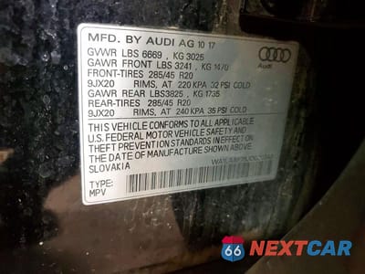 Zdjęcie 12 z 12 samochodu: 2018 AUDI Q7 PREMIUM PLUS VIN:WA1LAAF76JD020343 - miniatura