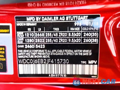 Zdjęcie 13 z 13 samochodu: 2018 MERCEDES-BENZ GLC COUPE 43 4MATIC AMG VIN:WDC0J6EB2JF415730 - miniatura