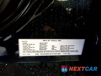 Zdjęcie 12 z 12 samochodu: 2026 TESLA MODEL Y VIN:7SAYGDEEXTF362386 - miniatura