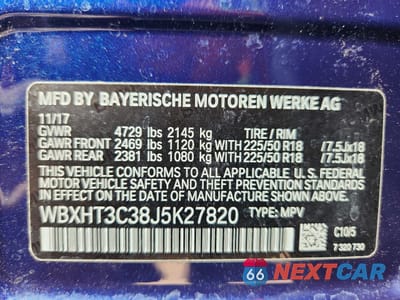 Zdjęcie 14 z 15 samochodu: 2018 BMW X1 XDRIVE28I VIN:WBXHT3C38J5K27820 - miniatura