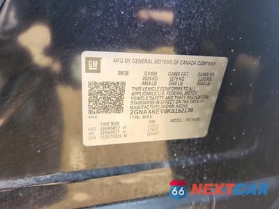 Zdjęcie 12 z 12 samochodu: 2019 CHEVROLET EQUINOX LT VIN:2GNAXKEV8K6152139 - miniatura