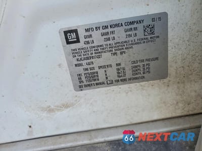 Zdjęcie 13 z 13 samochodu: 2015 BUICK ENCORE VIN:KL4CJASB3FB174327 - miniatura