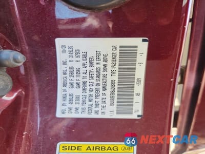 Zdjęcie 12 z 12 samochodu: 2009 ACURA TL VIN:19UUA86589A006895 - miniatura