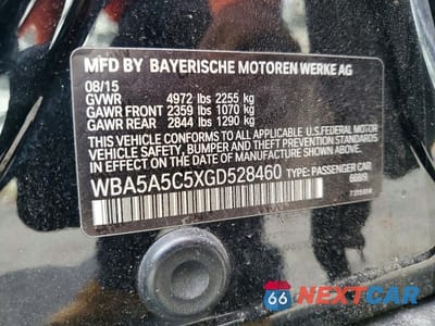 Zdjęcie 12 z 12 samochodu: 2016 BMW 528 I VIN:WBA5A5C5XGD528460 - miniatura