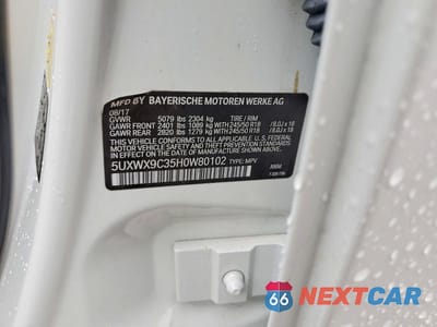 Zdjęcie 13 z 13 samochodu: 2017 BMW X3 XDRIVE28I VIN:5UXWX9C35H0W80102 - miniatura