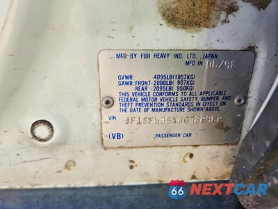 Zdjęcie 13 z 14 samochodu: 1998 SUBARU FORESTER L VIN:JF1SF635XWG782962 - miniatura