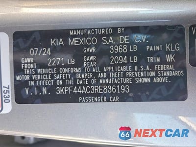 Zdjęcie 13 z 13 samochodu: 2024 KIA FORTE GT VIN:3KPF44AC3RE836193 - miniatura