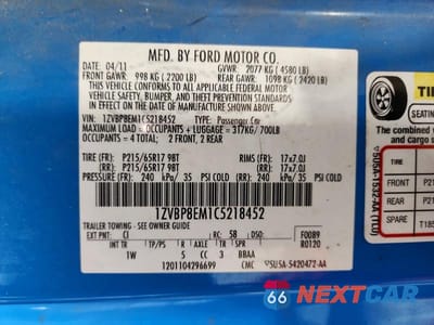 Zdjęcie 13 z 13 samochodu: 2012 FORD MUSTANG VIN:1ZVBP8EM1C5218452 - miniatura