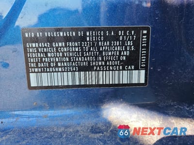 Zdjęcie 13 z 14 samochodu: 2017 VOLKSWAGEN GOLF ALLTRACK S VIN:3VWH17AU5HM522543 - miniatura