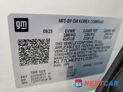 Zdjęcie 13 z 13 samochodu: 2026 CHEVROLET TRAX 1LT VIN:KL77LHEP2TC035777 - miniatura