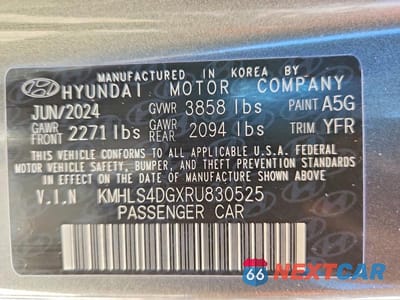 Zdjęcie 12 z 12 samochodu: 2024 HYUNDAI ELANTRA SEL VIN:KMHLS4DGXRU830525 - miniatura