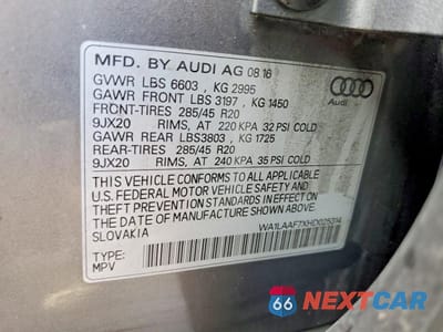 Zdjęcie 13 z 14 samochodu: 2017 AUDI Q7 PREMIUM PLUS VIN:WA1LAAF7XHD025314 - miniatura