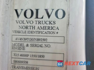Zdjęcie 10 z 10 samochodu: 2018 VOLVO VN VNL VIN:4V4N39TG0JN892592 - miniatura