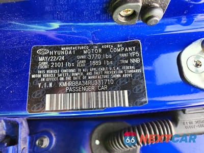 Zdjęcie 13 z 13 samochodu: 2024 HYUNDAI VENUE SE VIN:KMHRB8A34RU331710 - miniatura
