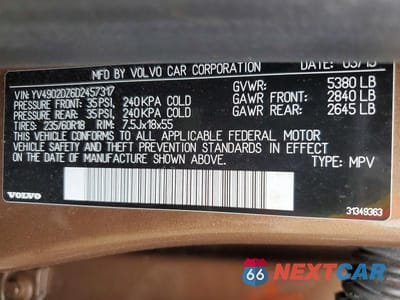 Zdjęcie 13 z 13 samochodu: 2013 VOLVO XC60 T6 VIN:YV4902DZ6D2457317 - miniatura