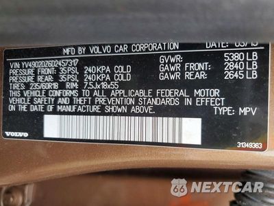 Zdjęcie 13 z 13 samochodu: 2013 VOLVO XC60 T6 VIN:YV4902DZ6D2457317 - miniatura
