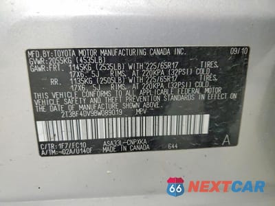 Zdjęcie 14 z 14 samochodu: 2011 TOYOTA RAV4 BASE VIN:2T3BF4DV9BW089019 - miniatura