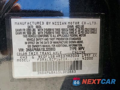 Zdjęcie 12 z 12 samochodu: 2025 NISSAN KICKS S VIN:3N8AP6BA1SL320883 - miniatura