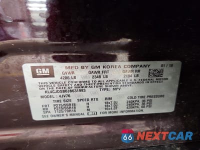 Zdjęcie 13 z 13 samochodu: 2018 BUICK ENCORE PREMIUM VIN:KL4CJDSB0JB631993 - miniatura
