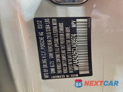 Zdjęcie 13 z 13 samochodu: 2012 PORSCHE CAYENNE VIN:WP1AA2A26CLA08974 - miniatura