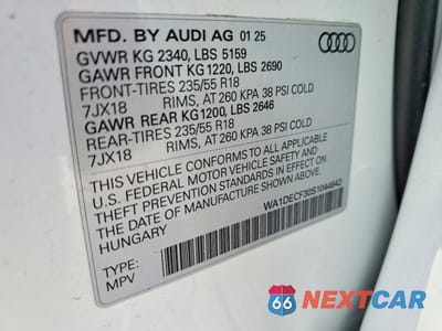 Zdjęcie 13 z 14 samochodu: 2025 AUDI Q3 PREMIUM S LINE 45 VIN:WA1DECF30S1044643 - miniatura