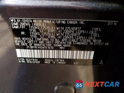 Zdjęcie 12 z 12 samochodu: 2014 TOYOTA RAV4 LE VIN:2T3BFREV4EW141818 - miniatura