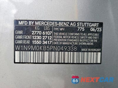 Zdjęcie 13 z 13 samochodu: 2023 MERCEDES-BENZ EQB 300 4MATIC VIN:W1N9M0KB5PN049338 - miniatura