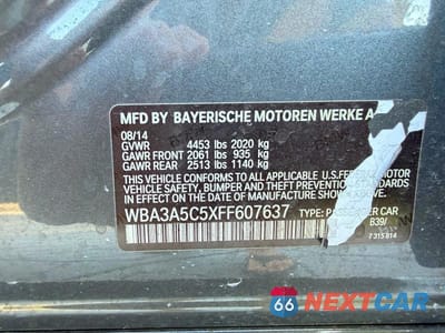 Zdjęcie 10 z 14 samochodu: 2015 BMW 328 I VIN:WBA3A5C5XFF607637 - miniatura