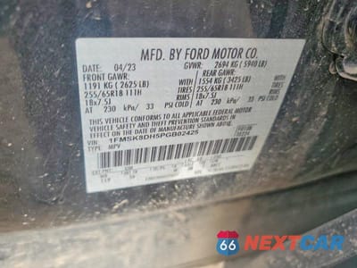 Zdjęcie 13 z 13 samochodu: 2023 FORD EXPLORER XLT VIN:1FMSK8DH5PGB02425 - miniatura