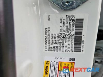 Zdjęcie 12 z 12 samochodu: 2023 HONDA ACCORD HYBRID SPORT VIN:1HGCY2F57PA017680 - miniatura