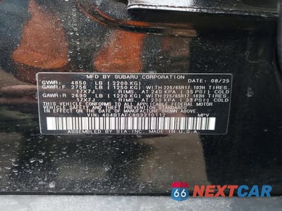 Zdjęcie 12 z 12 samochodu: 2025 SUBARU OUTBACK PREMIUM VIN:4S4BTAFC8S3310112 - miniatura