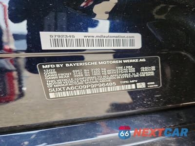 Zdjęcie 13 z 13 samochodu: 2023 BMW X5 XDRIVE45E VIN:5UXTA6C09P9P96485 - miniatura