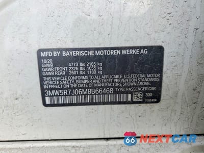 Zdjęcie 12 z 12 samochodu: 2021 BMW 330XI VIN:3MW5R7J06M8B66468 - miniatura