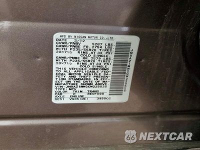 Zdjęcie 13 z 13 samochodu: 2012 NISSAN MURANO S VIN:JN8AZ1MW2CW225525 - miniatura