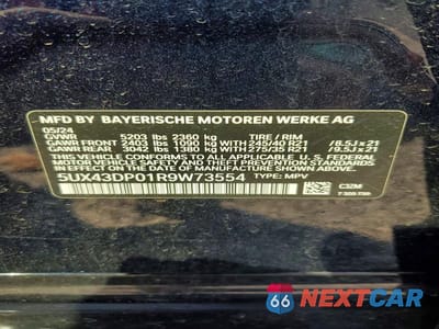 Zdjęcie 13 z 13 samochodu: 2024 BMW X3 SDRIVE30I VIN:5UX43DP01R9W73554 - miniatura