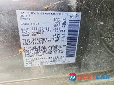 Zdjęcie 12 z 12 samochodu: 2024 NISSAN TITAN SV VIN:1N6AA1EFXRN101631 - miniatura
