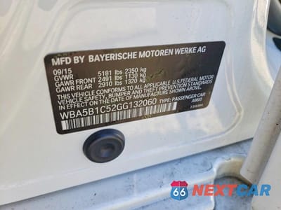 Zdjęcie 13 z 13 samochodu: 2016 BMW 535 I VIN:WBA5B1C52GG132060 - miniatura