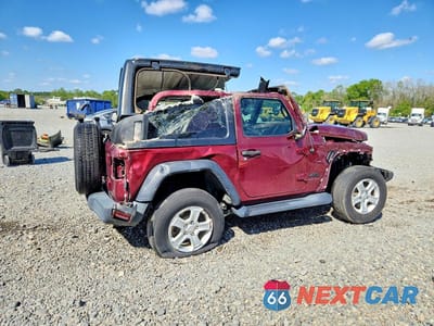 Trzecie zdjęcie samochodu z tyłu: 2022 JEEP WRANGLER SPORT VIN:1C4GJXAG2NW108821 - miniatura